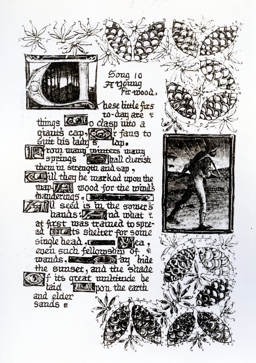 Belyst tekst fra Rossetti