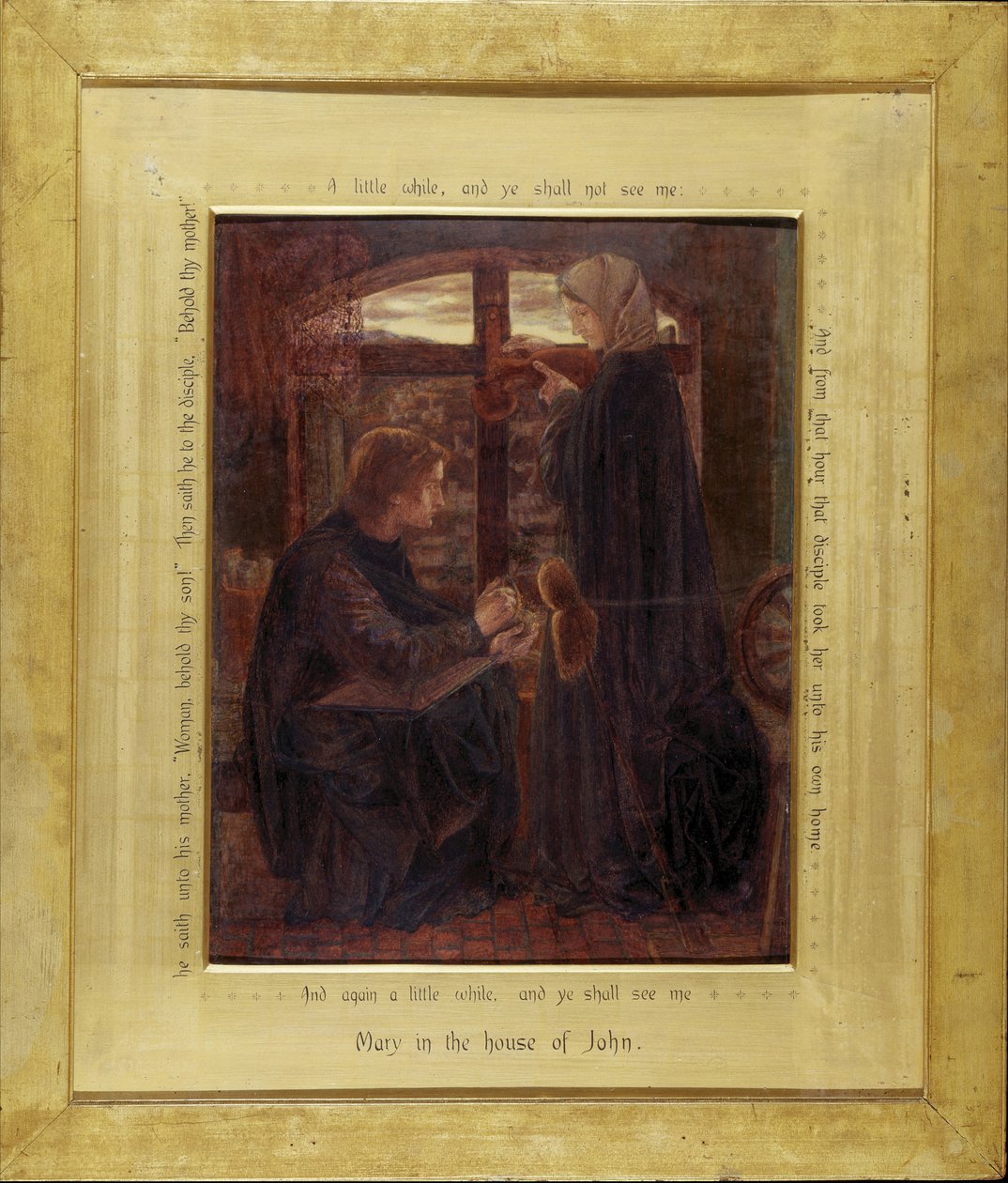 Maria i Johanneshuset af Dante Gabriel Charles Rossetti
