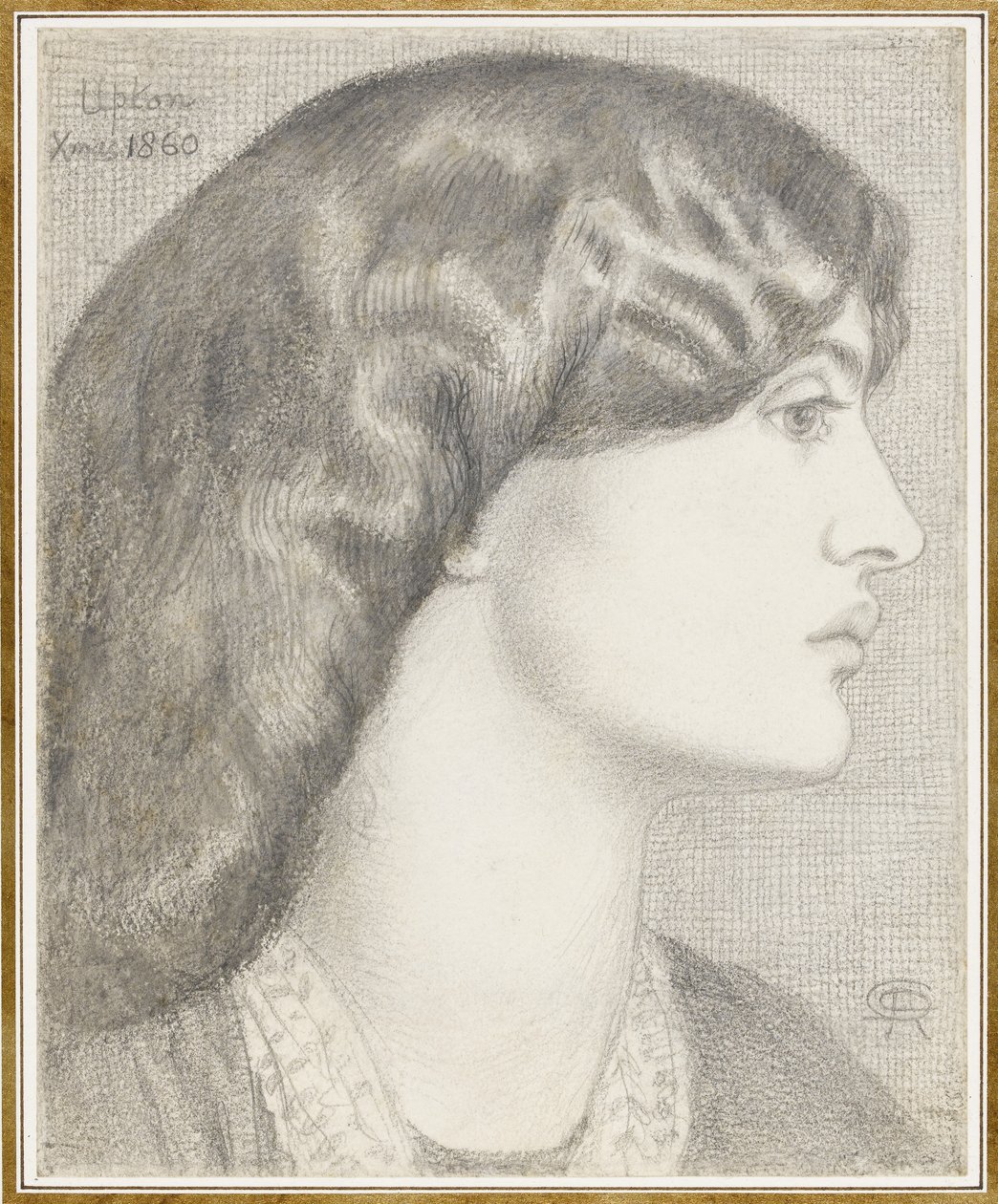 Fru William Morris, 1860 af Dante Gabriel Charles Rossetti
