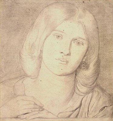 Nr.1537 Miss Fanny Cornforth, ca.1860 (blyant på papir) af Dante Gabriel Charles Rossetti