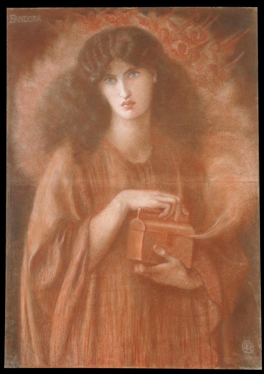 Pandora, 1869 af Dante Gabriel Charles Rossetti