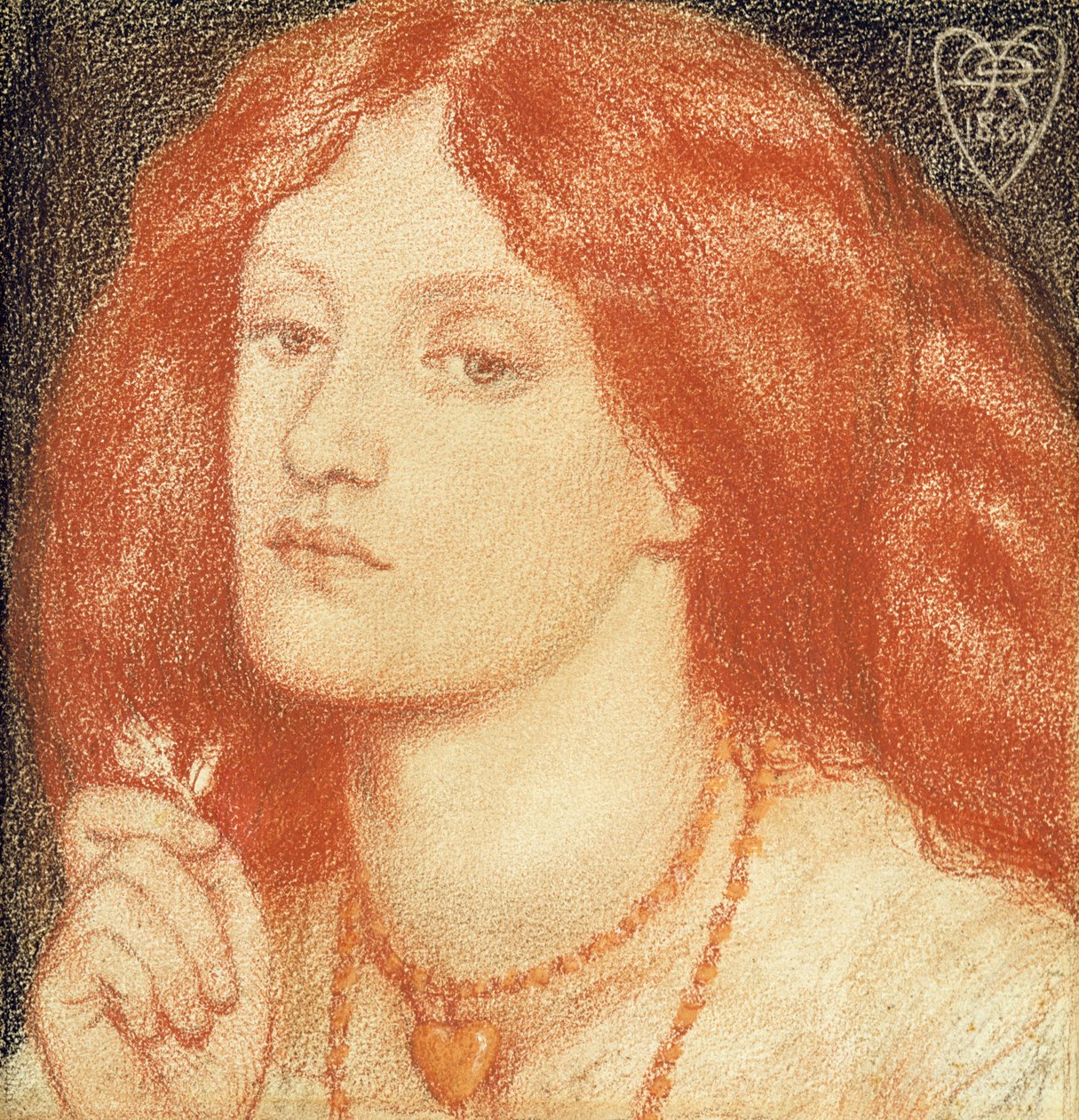 Portræt af Elizabeth Siddal (1834-62) af Dante Gabriel Charles Rossetti