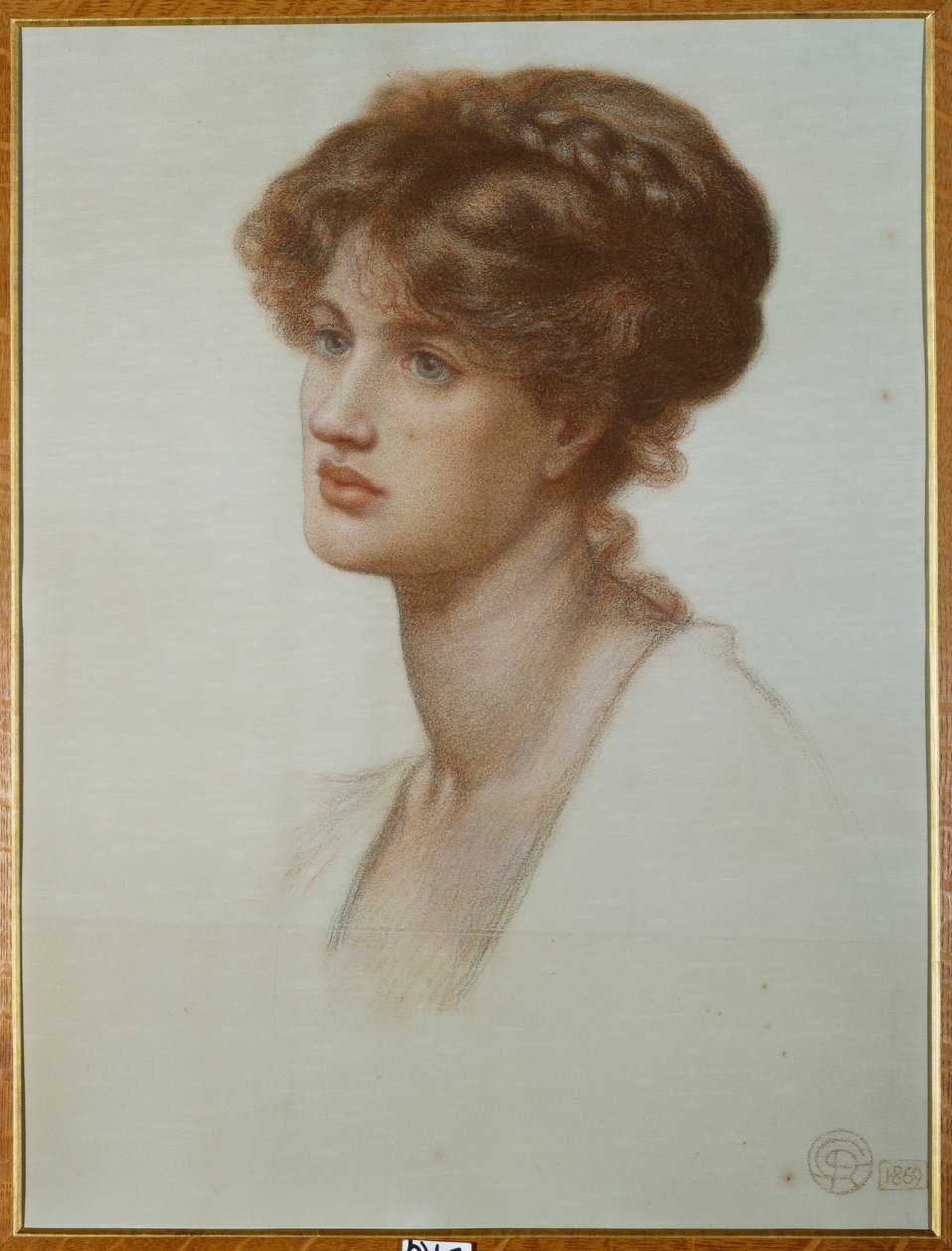 Portræt af fru William J. Stillman, bustelængde, 1869 af Dante Gabriel Charles Rossetti