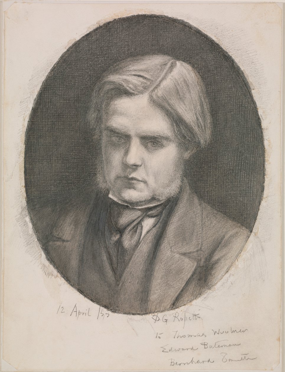 Portræt af William Holman Hunt af Dante Gabriel Charles Rossetti