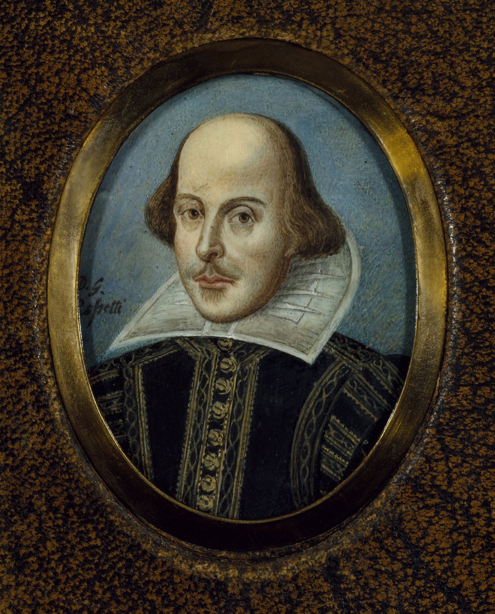 Portræt af William Shakespeare (1564-1616) af Rossetti, Dante Gabriel (1828-1882), ca 1865 - Akvarel på pap - Folger Shakespeare Library af Dante Gabriel Charles Rossetti
