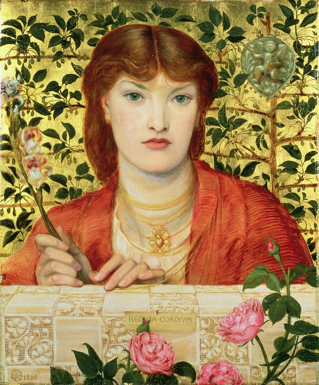 Queen of Hearts: Alice Wilding af Dante Gabriel Charles Rossetti