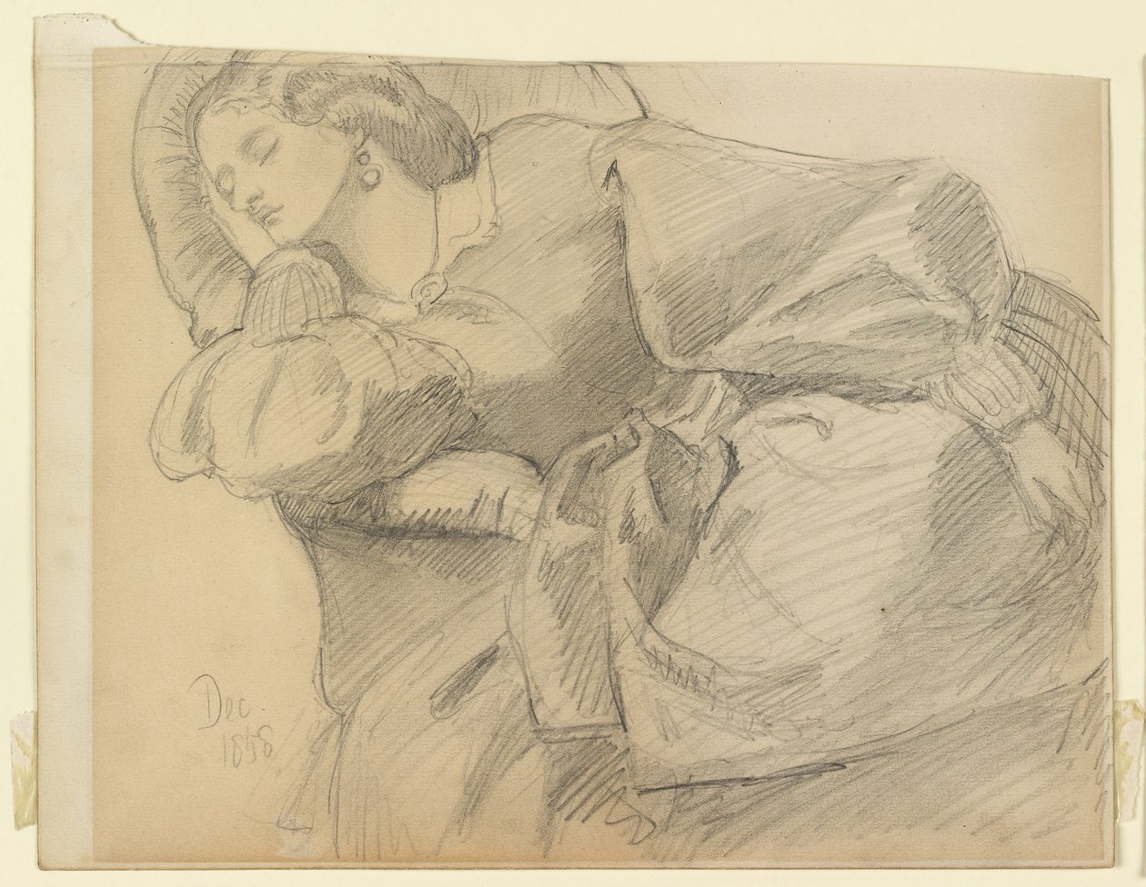 Ruth Herbert sover af Dante Gabriel Charles Rossetti