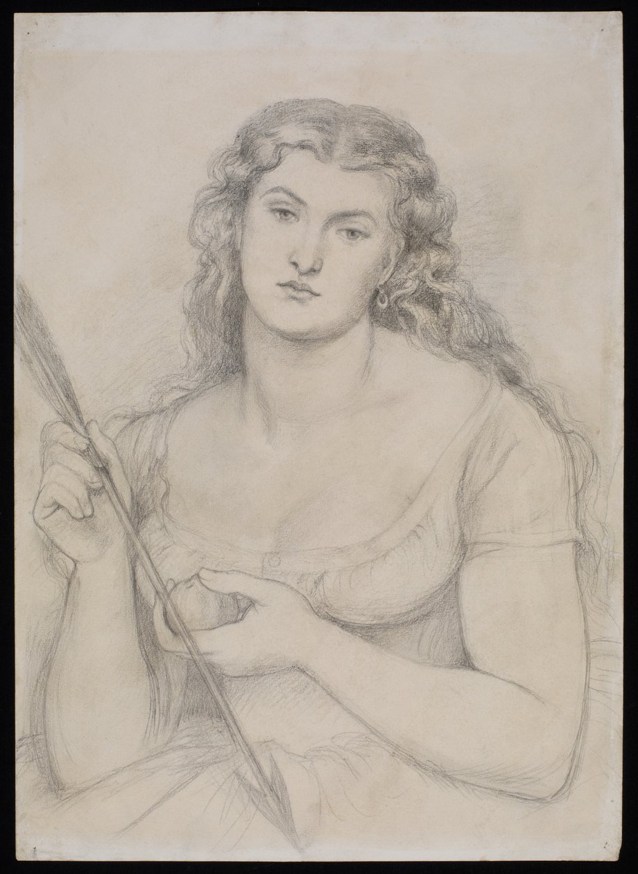 Studie til "Venus Verticordia", c.1863-64 af Dante Gabriel Charles Rossetti