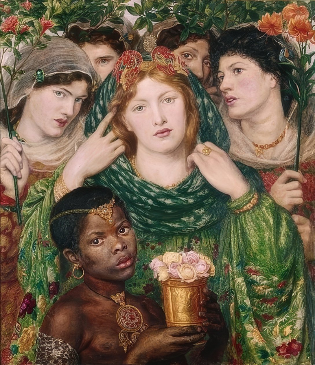 Den elskede. 1865/66 af Dante Gabriel Charles Rossetti