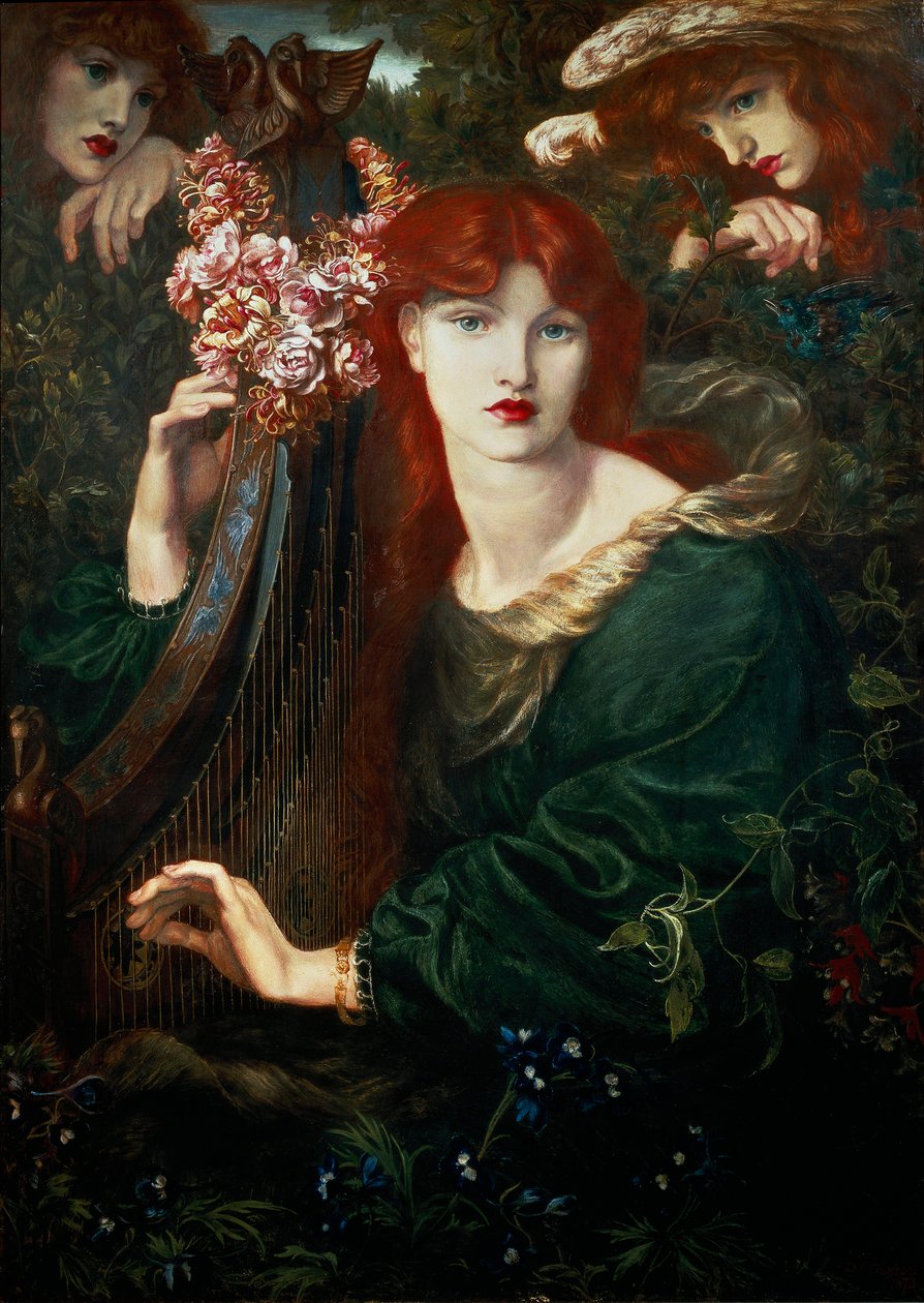 "The Ghirlanddata", maleri af Dante Gabriel Rossetti af Dante Gabriel Charles Rossetti
