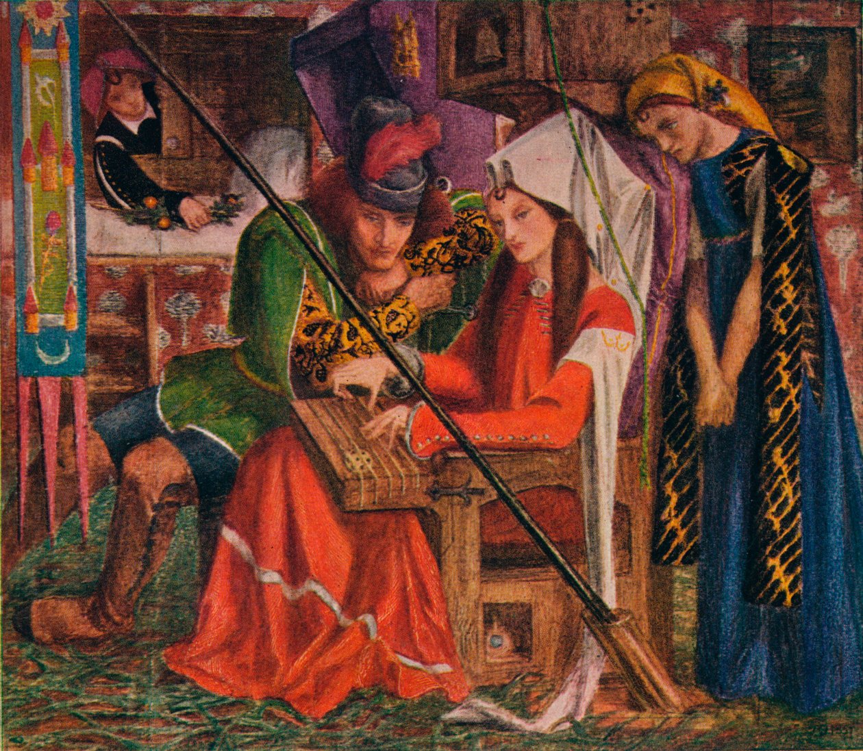 Melodien af syv tårne, 1857 af Dante Gabriel Charles Rossetti
