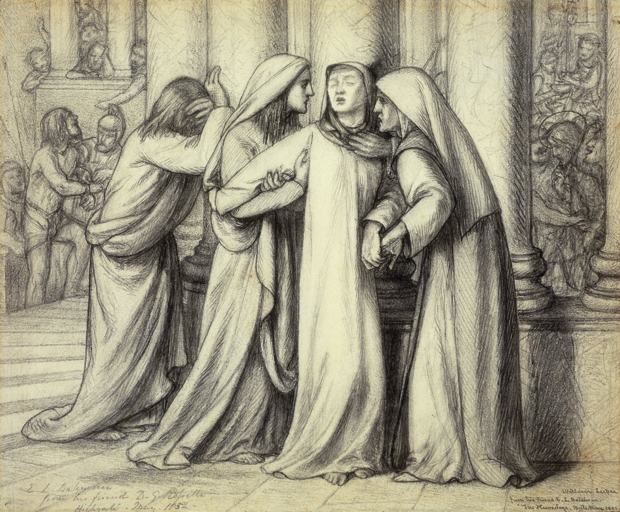 Jomfru Maria bliver trøstet, 1891 af Dante Gabriel Charles Rossetti
