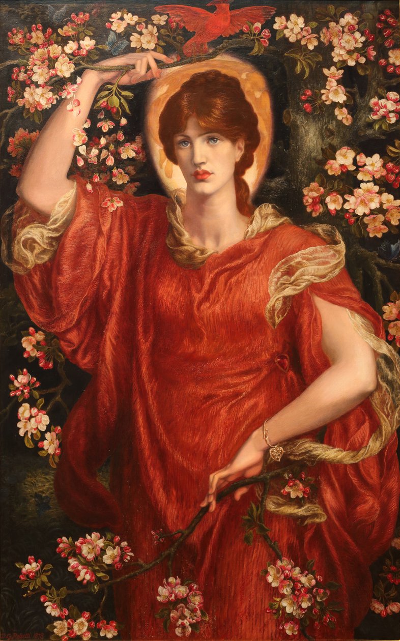 Une vision de Fiammetta - A Vision of Fiammetta, af Rossetti, Dante Gabriel (1828-1882). Olie på lærred af Dante Gabriel Charles Rossetti
