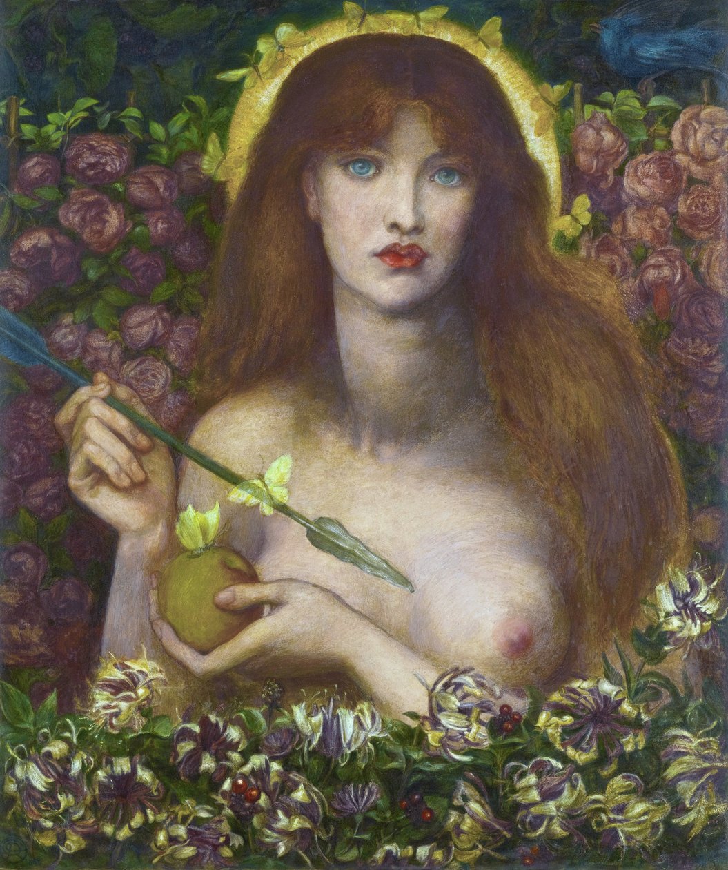 Venus Verticordia (Venus hjerteernes skifter) - Værk af Dante Gabriel Rossetti (1828-1882) af Dante Gabriel Charles Rossetti