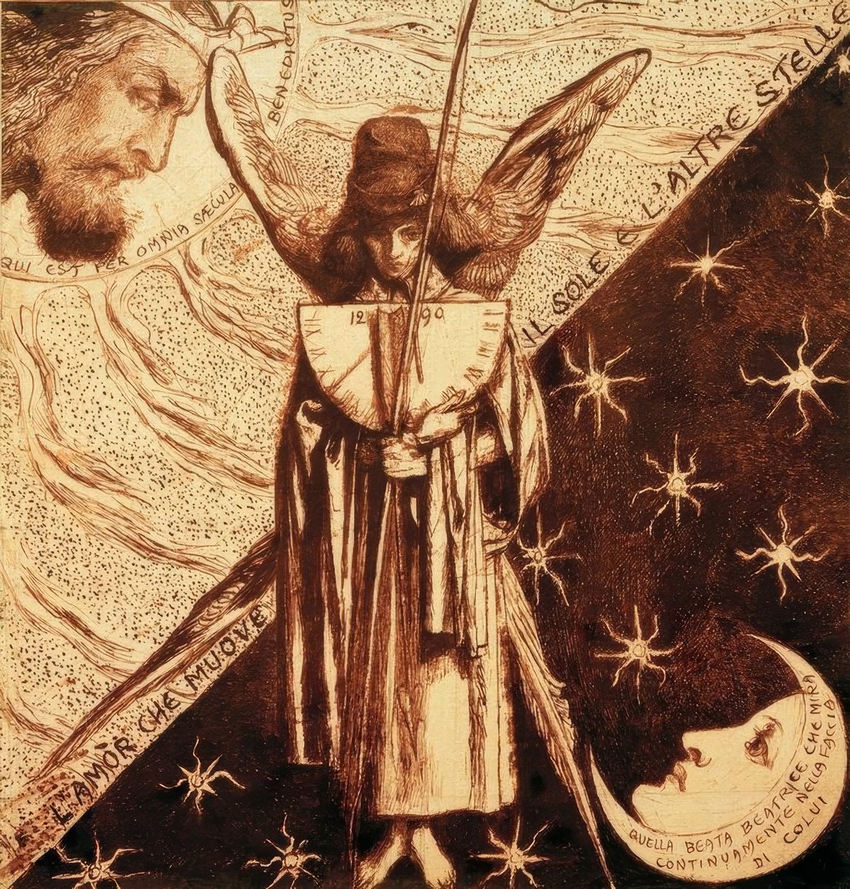 Dantis Love af Dante Gabriel Charles Rossetti