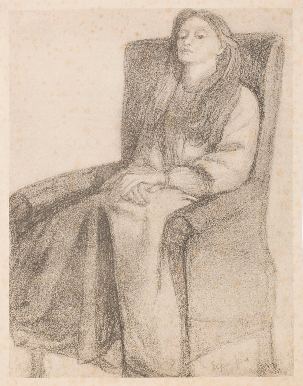 Elizabeth Siddal af Dante Gabriel Rossetti