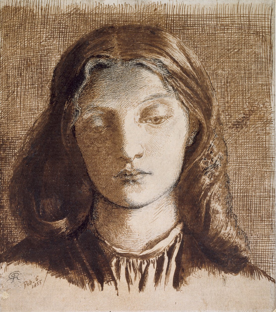 Elizabeth Siddall, 1855 af Dante Gabriel Rossetti