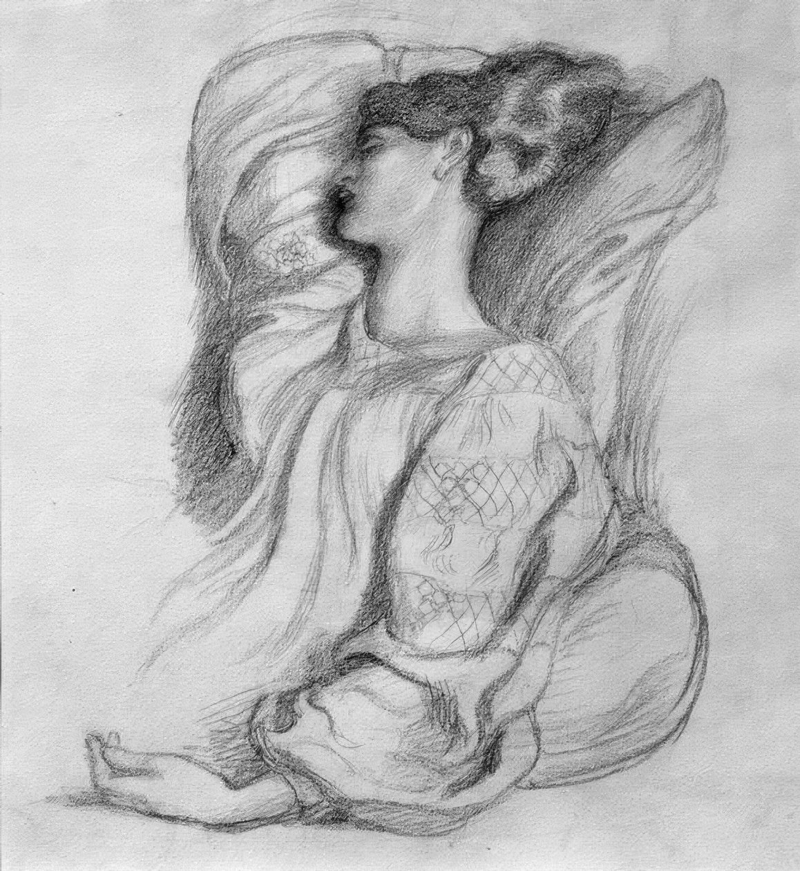 Jane Morris i islandsk kjole af Dante Gabriel Charles Rossetti