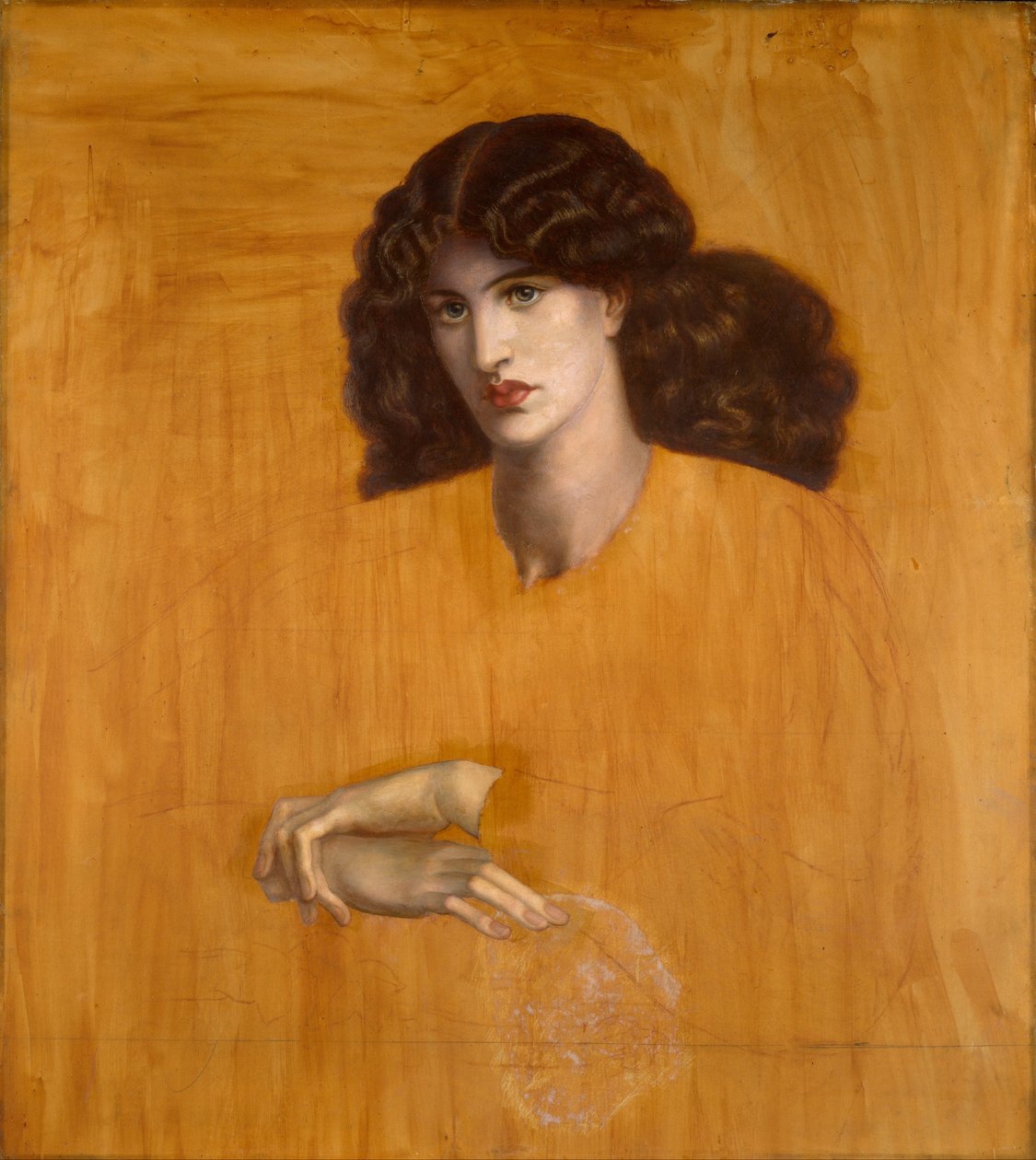 Damen i vinduet [The Lady of Pity]. af Dante Gabriel Rossetti