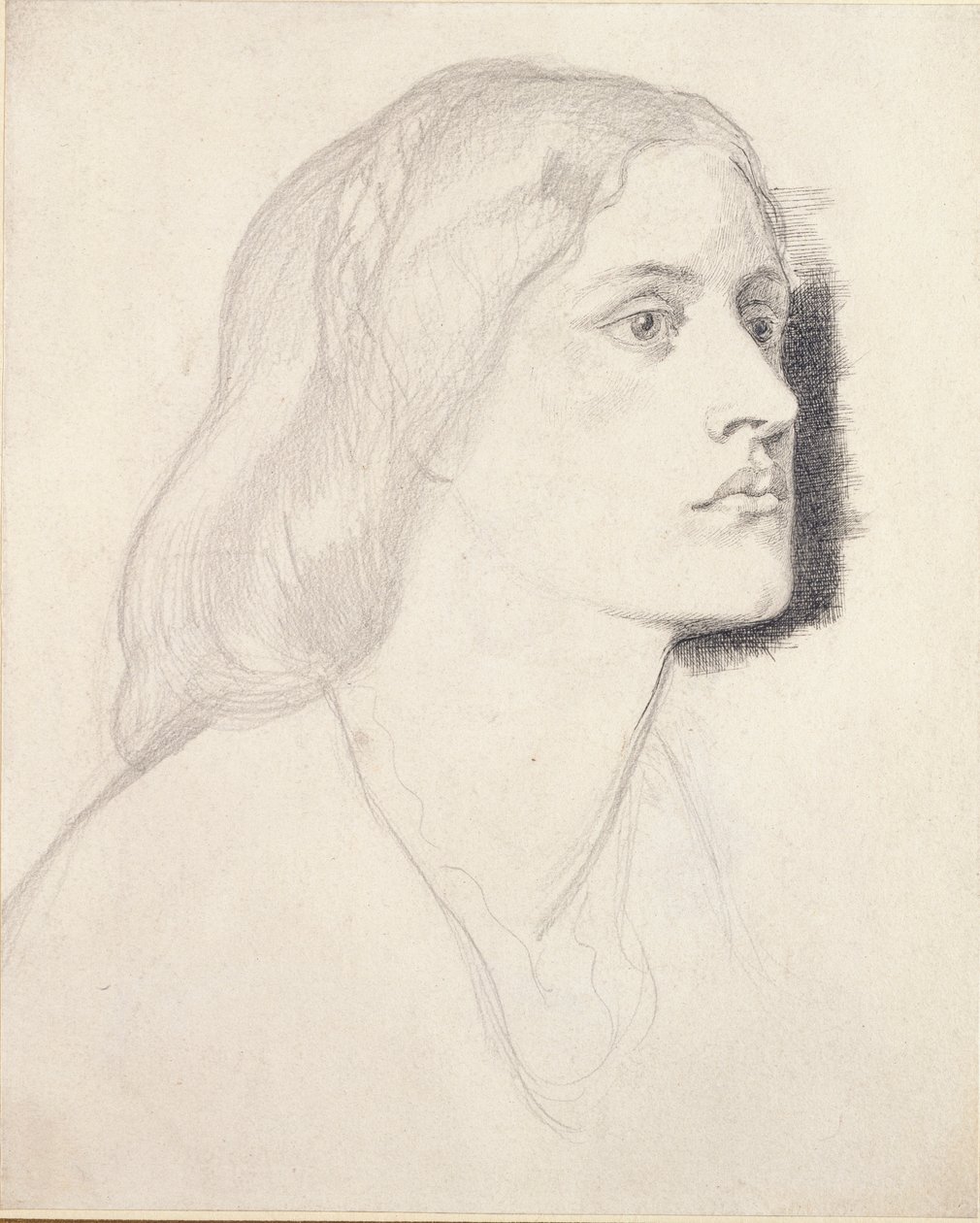 Portræt af frøken Ruth Herbert, sandsynligvis 1858 af Dante Gabriel Rossetti