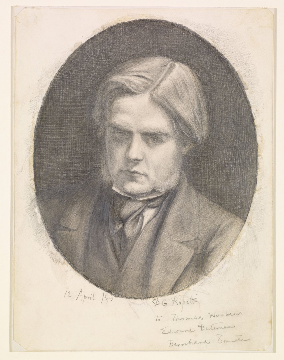 Portræt af William Holman Hunt (1827-1910) af Dante Gabriel Rossetti