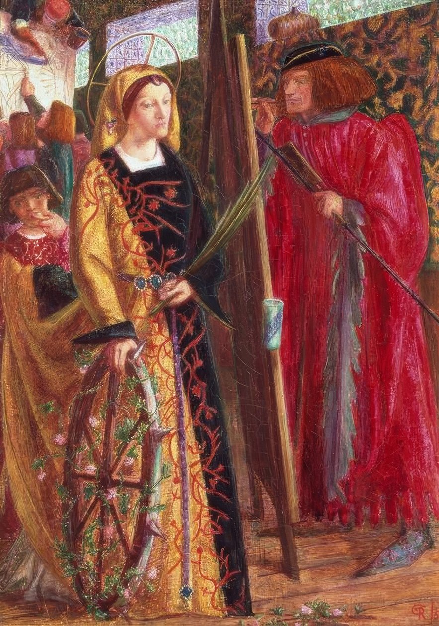 St. Catherine af Dante Gabriel Charles Rossetti