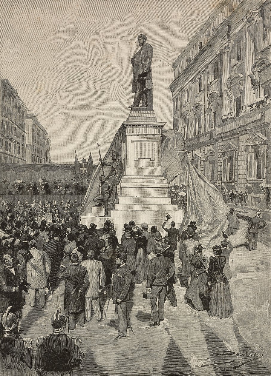 Indvielse af monument til Quintino Sella, af Ettore Ferrari, 9. april af Dante Paolocci