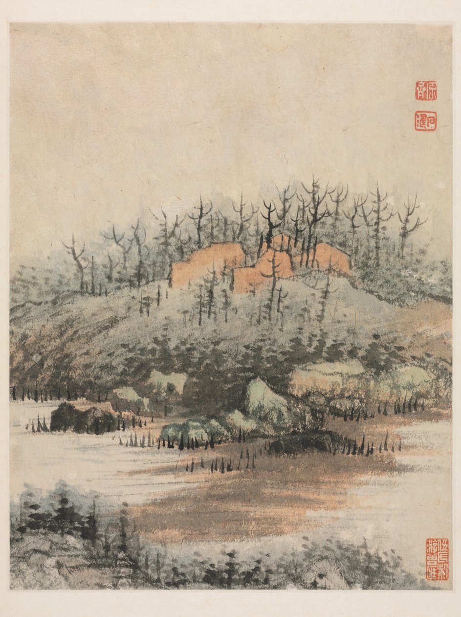 Erindringer om Qinhuai-floden, Qing-dynastiet af Daoji Shitao