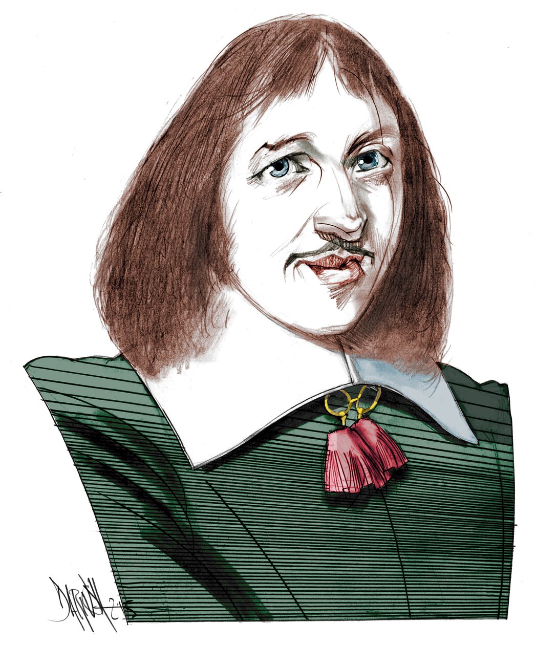 Portræt af Francois Vatel (1631 -1671) (Fritz Karl Watel) af Dariush Radpour
