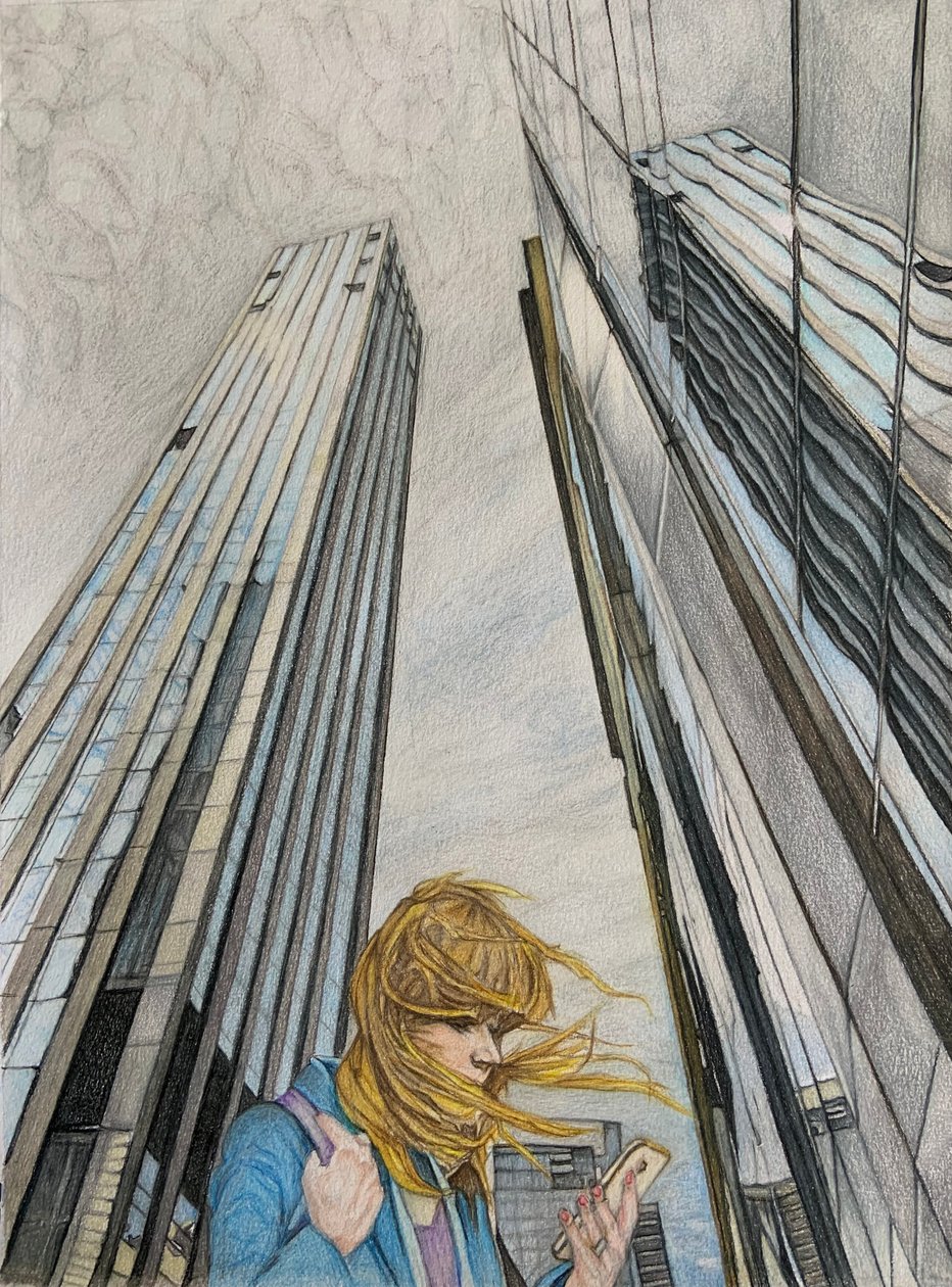 Oh Say Can You See 1, 2024 (blyant på papir) af Darrell Windjack