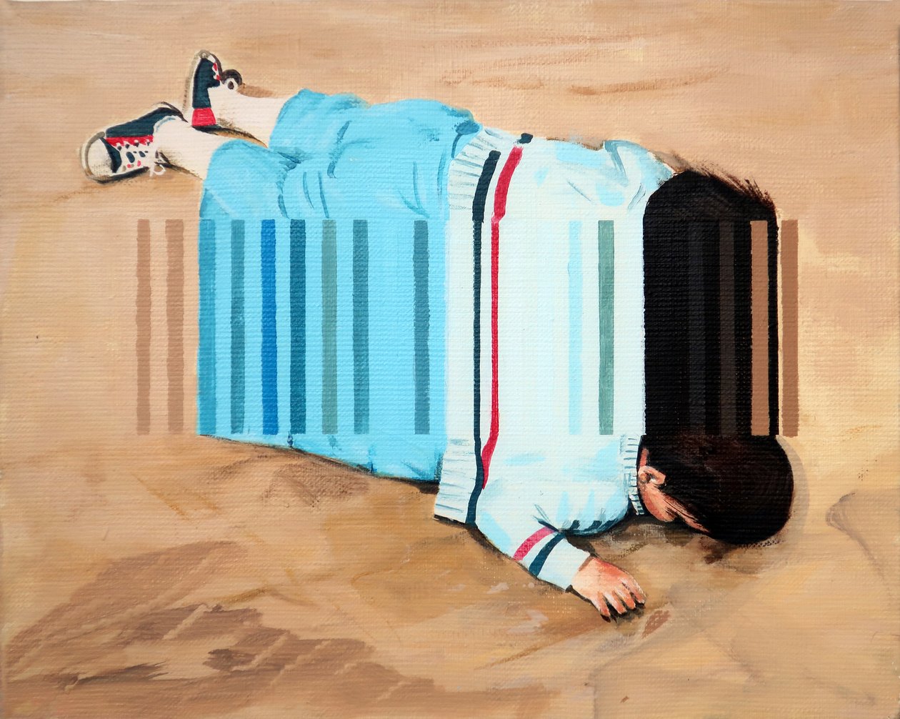 Beached, 2019 (akryl på lærred) af Darren Coffield