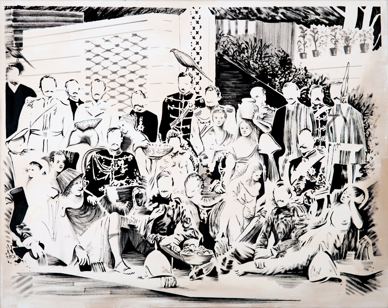 Feast of the Gods, 2017 (olie på lærred) af Darren Coffield
