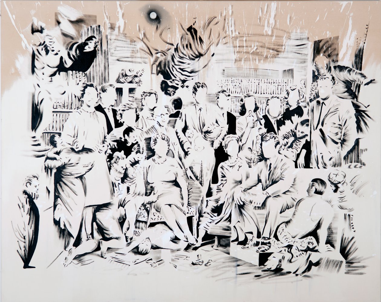 Miracle of The Slave, 2017 (olie på lærred) af Darren Coffield