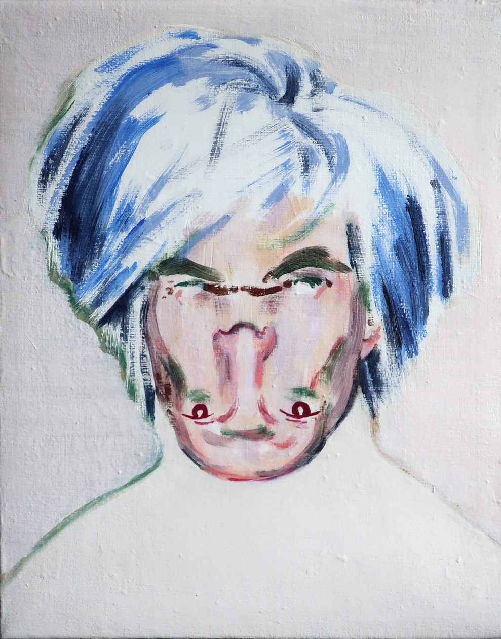 Shockheaded Warhol, 2013 (akryl på lærred) af Darren Coffield