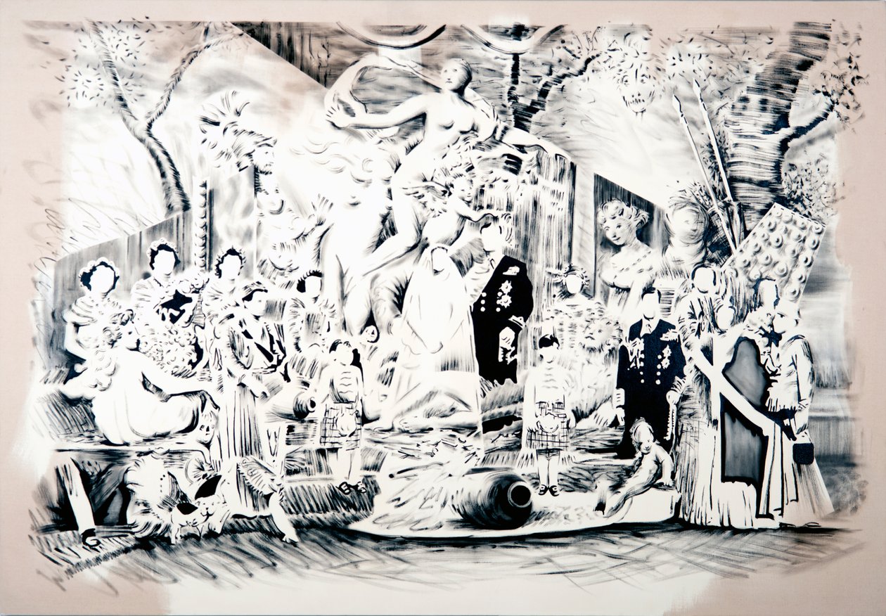 Venus Bringing Arms, 2018 (olie på cnvas) af Darren Coffield