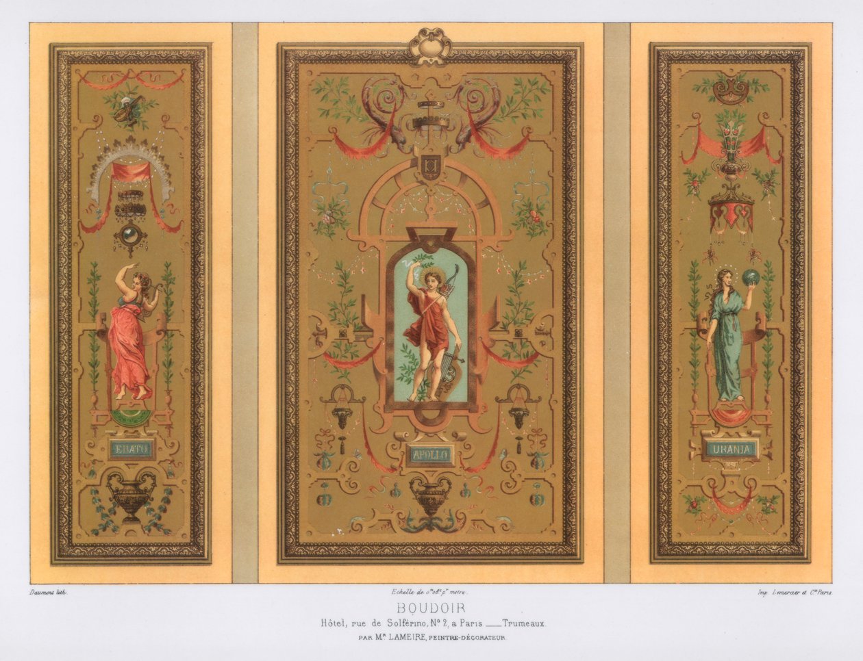 Boudoir, Rue de Solferino, Paris, 1800-tallet. af Daumont