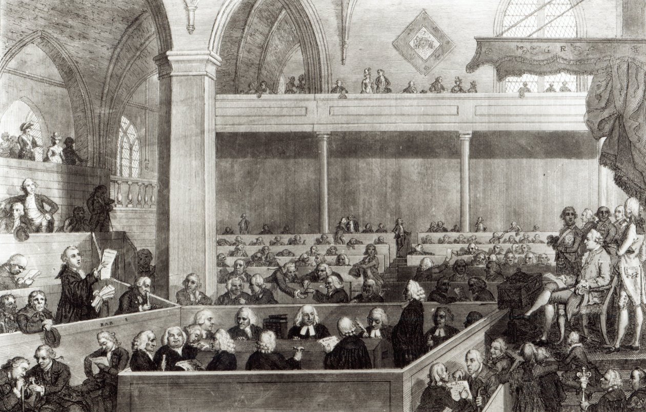 Kirkens generalforsamling i Skotland, indgraveret af R. Scott, 1787 af David Allan