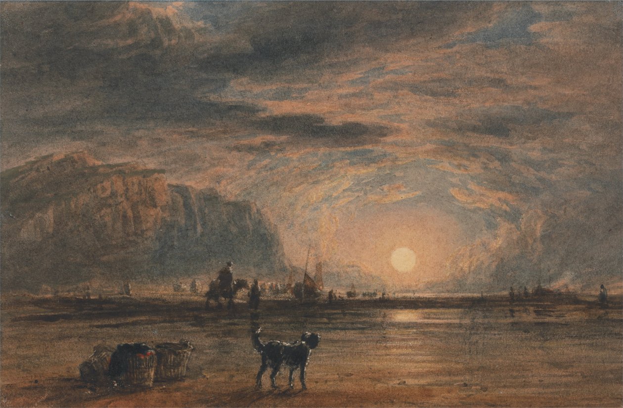Strand Scene af David Cox