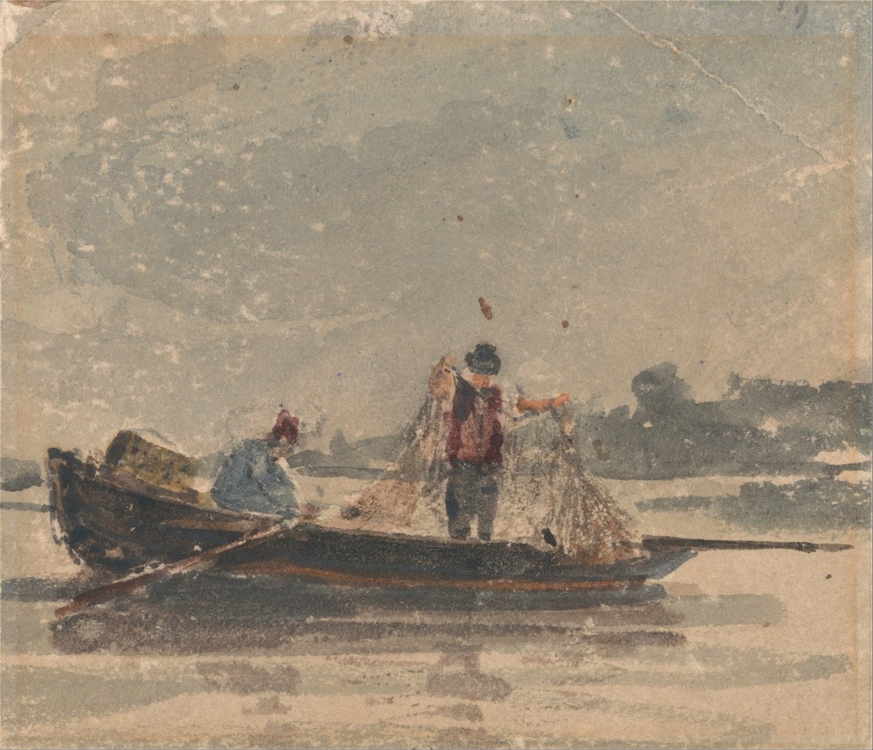 Fiskere tegner et net af David Cox