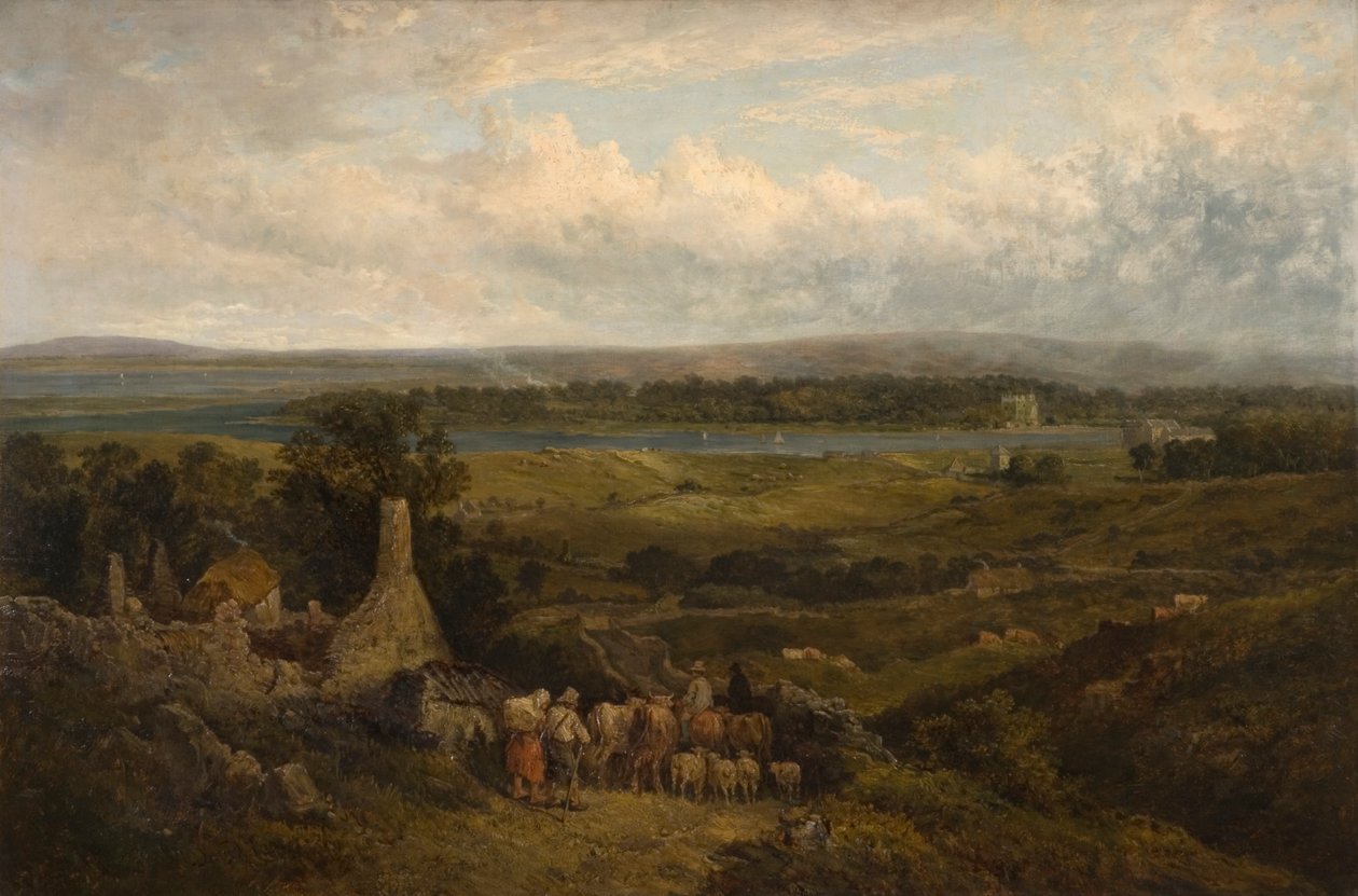 Menlough Castle, Galway, Irland af David Cox