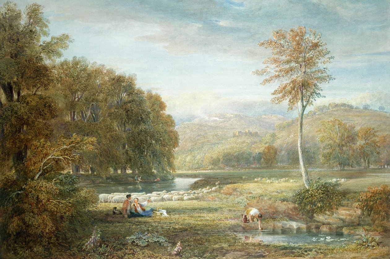 Pastoralscene af David Cox