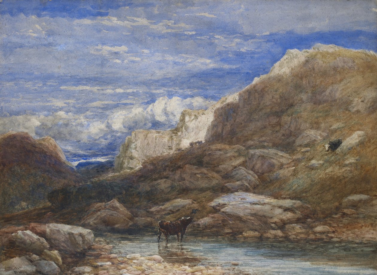 Udfordringen, 1853 (akvarel på papir) af David Cox