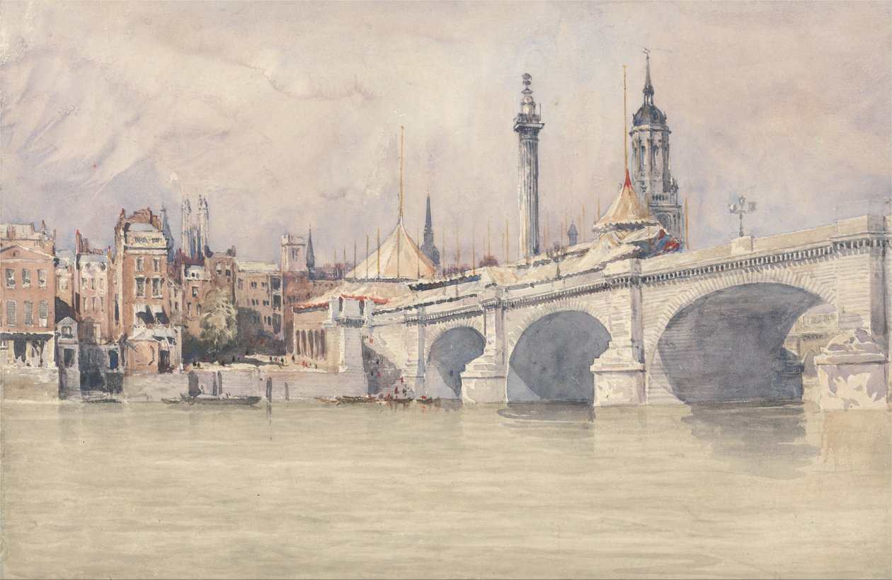 Åbningen af New London Bridge af David Cox