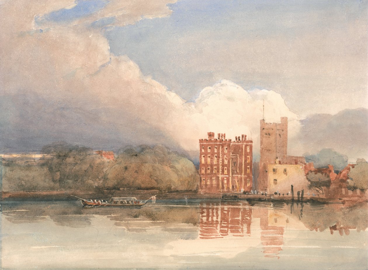 Udsigt over Lambeth Palace på Themsen af David Cox