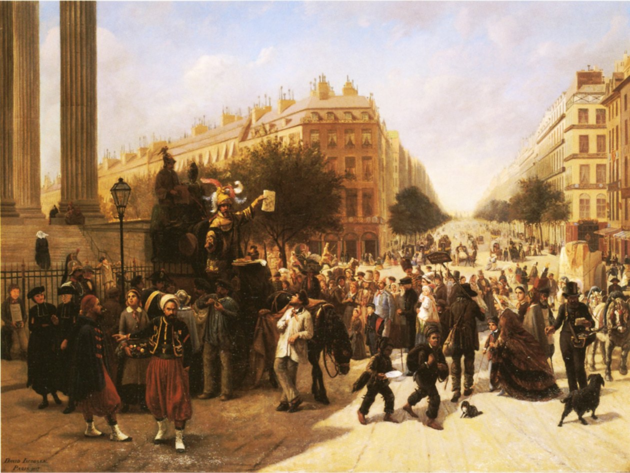 Place de la Madeleine, Paris, 1857 af David Jacobsen