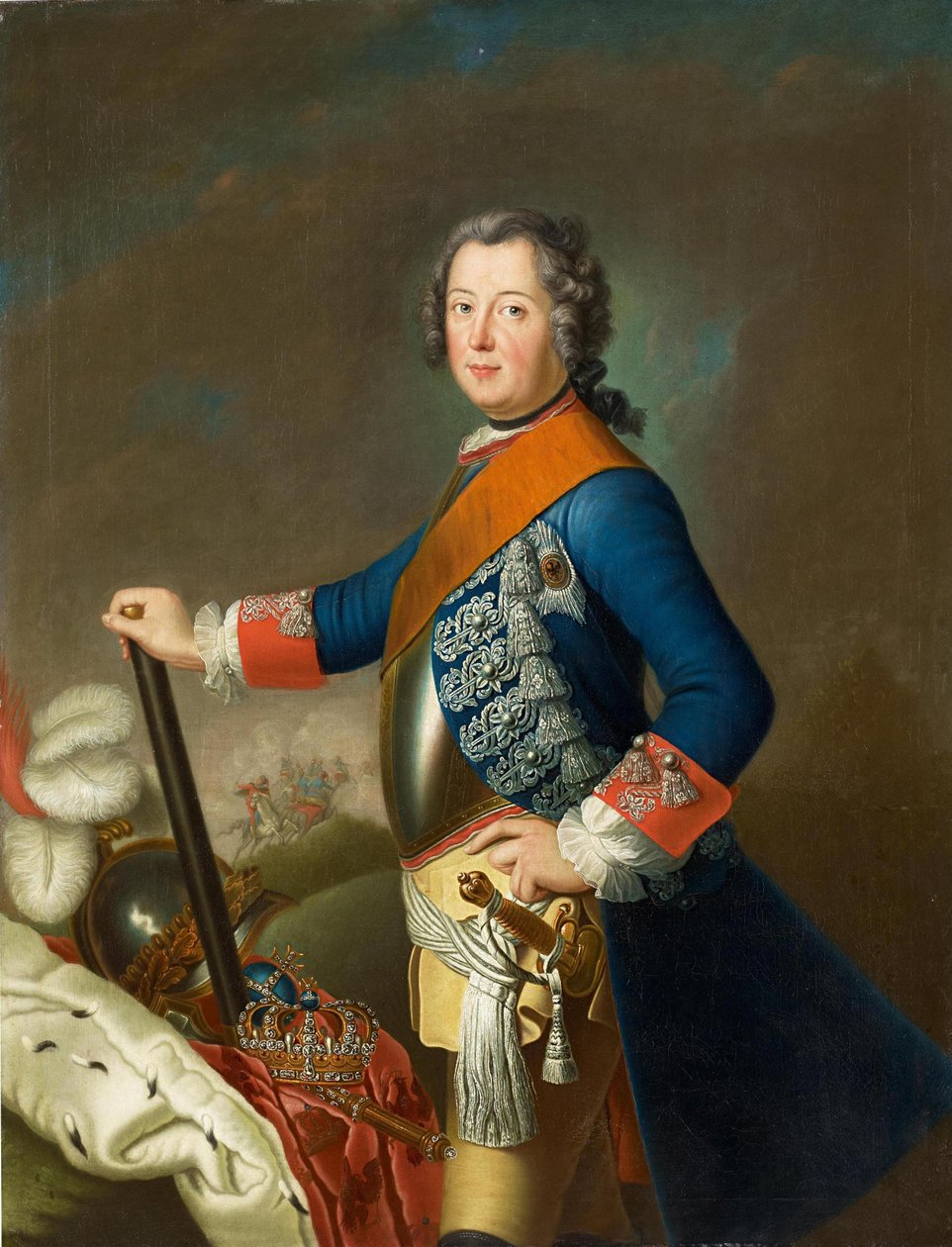 Friedrich II af Preussen som ung militær leder af Georg David Matthieu