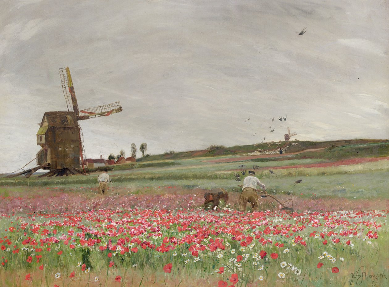 Valmuemark, 1886 af David Murray