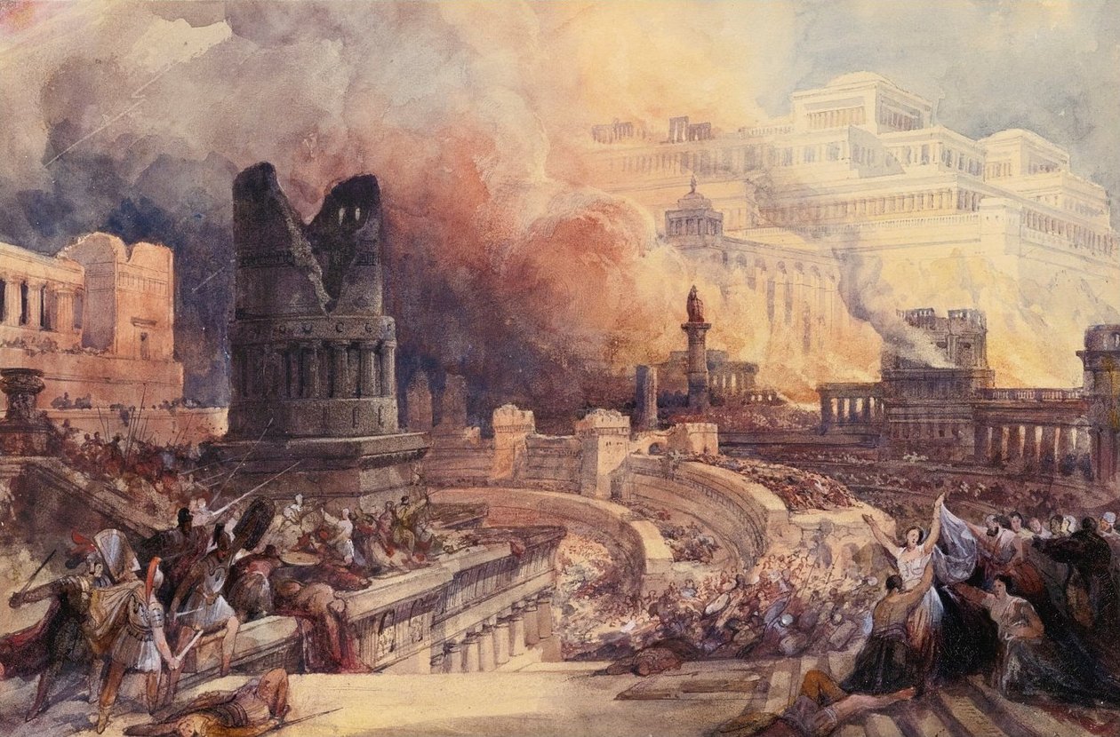 Ødelæggelsen af en by af David Roberts