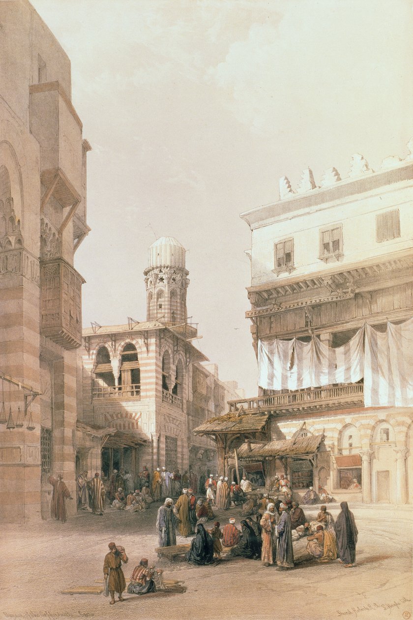 Bazaar of the Coppersmiths, Cairo, fra Egypten og Nubia, Vol.3 af David Roberts