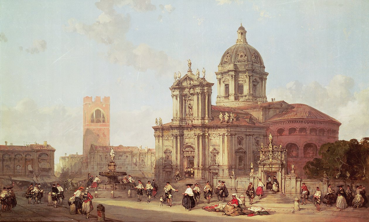 Brescia katedral, 1860 af David Roberts